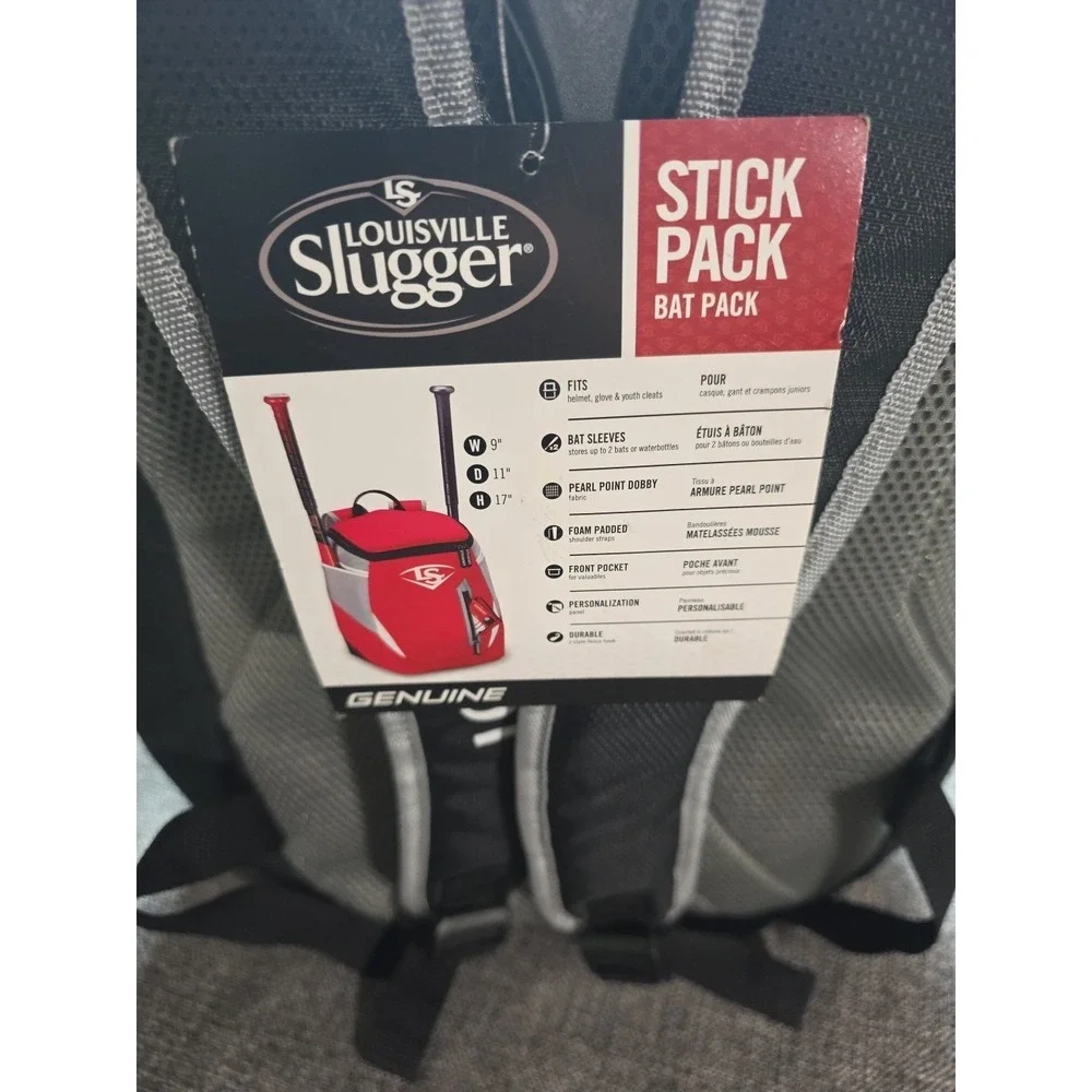 Louisville Slugger WTL9302BL Genuine Stick Pack Black Backpack